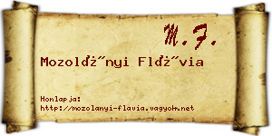 Mozolányi Flávia névjegykártya